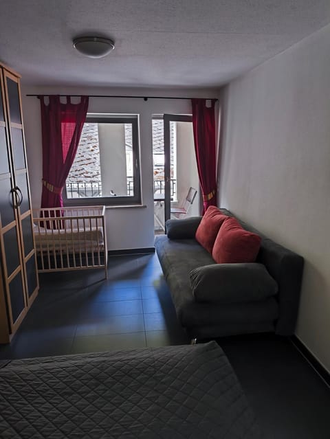 Bed, Seating area, Bedroom