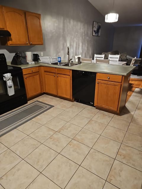 Kitchen or kitchenette, dishwasher