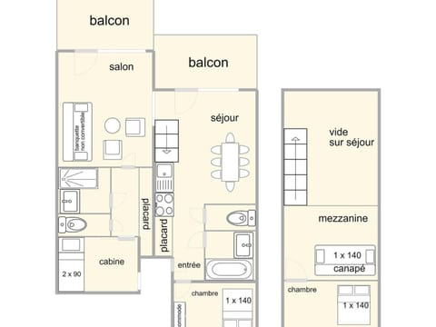 Appartement Les Saisies, 4 pièces, 8 personnes - FR-1-594-323 Appartement in Villard-sur-Doron