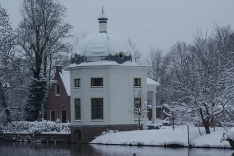 Historical house on river Vecht Villa in Utrecht