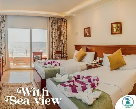 Property building, Bed, View (from property/room), Photo of the whole room, Lake view, Sea view