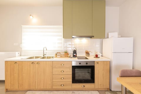 Kitchen or kitchenette, oven, stove