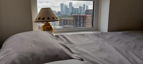 Bed, View (from property/room), Bedroom, City view