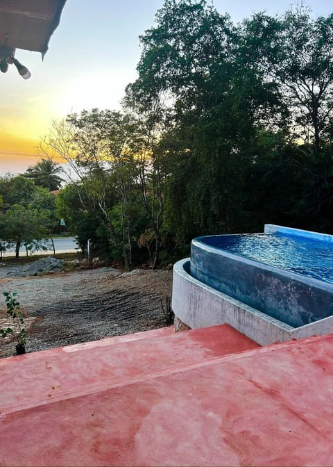 Natural landscape, Pool view, Swimming pool, Sunset