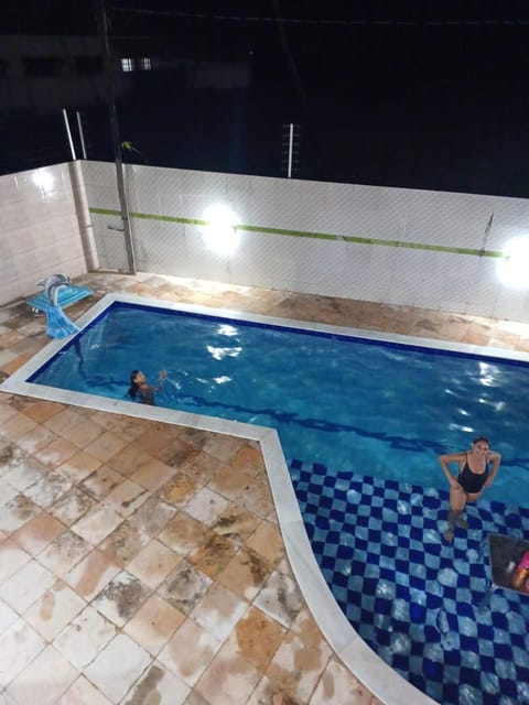 Night, Pool view, Swimming pool