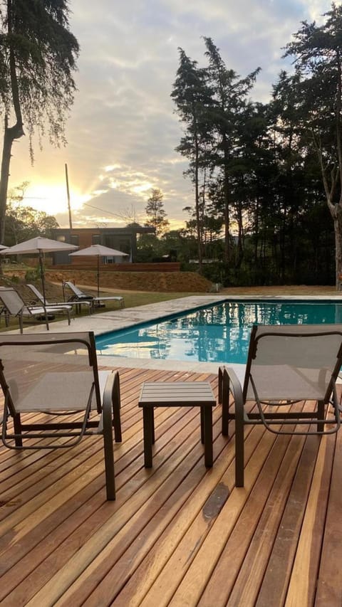 Day, Natural landscape, Pool view, Swimming pool, Sunset, sunbed