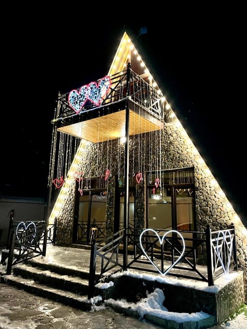 Property building, Night, Winter