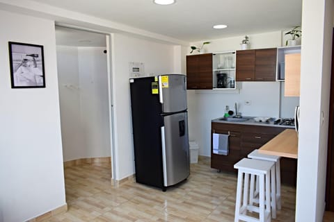 Kitchen or kitchenette, minibar