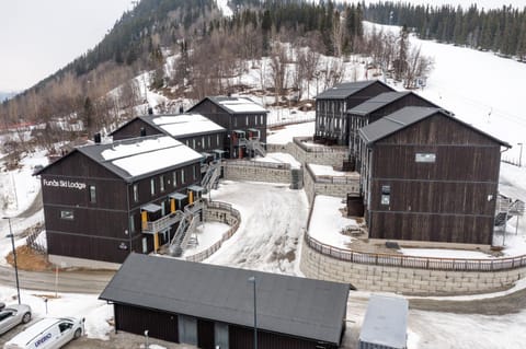 Property building, Winter, Skiing, Mountain view, Inner courtyard view