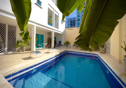 Patio, Pool view