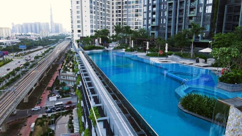 Property building, Day, Natural landscape, City view, Pool view, Street view, Swimming pool, Location