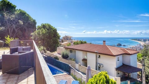 Property building, Living room, Swimming pool