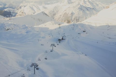 Property building, Winter, Mountain view