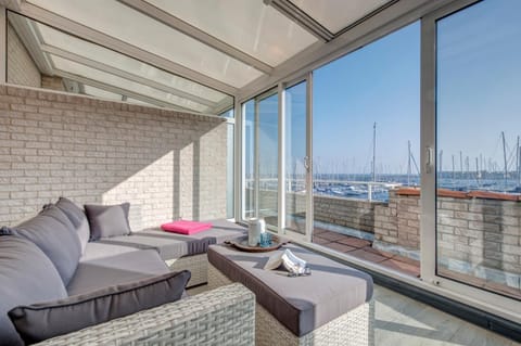 Living room, Seating area, Sea view