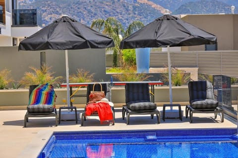 Pool view, sunbed