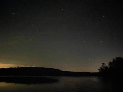 Night, Natural landscape, Lake view