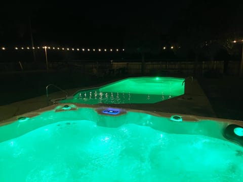 Night, Hot Tub, Pool view, Swimming pool