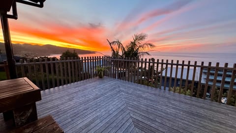 Natural landscape, View (from property/room), Balcony/Terrace, Balcony/Terrace, Sea view, Sunset