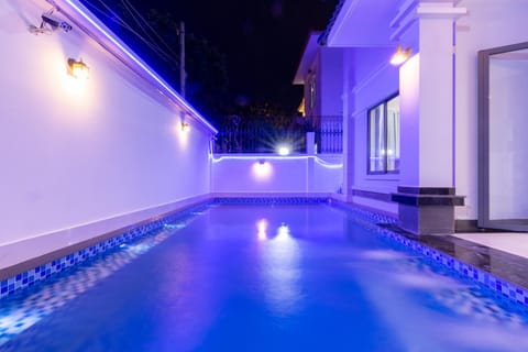 Night, Pool view, Swimming pool