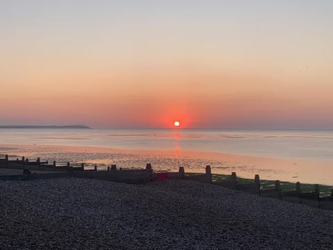 Natural landscape, Beach, Sunset