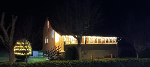 Property building, Night, Garden view