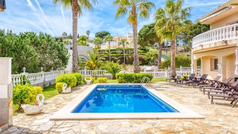 Property building, Living room, Swimming pool