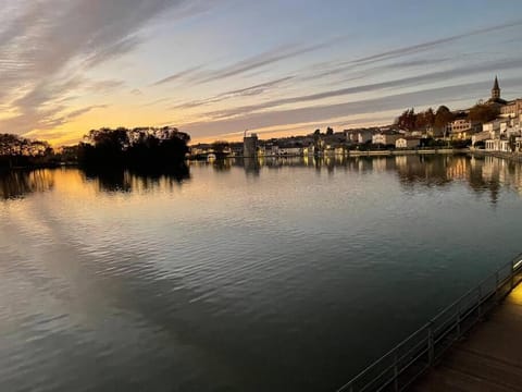 Nearby landmark, Natural landscape, City view, River view, Sunset