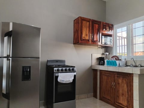 Kitchen or kitchenette, oven