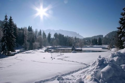 Sachrang: Ferien-Wohnung am See mit Bergblick Apartment in Aschau im Chiemgau
