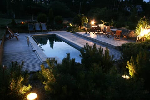 Night, On site, Swimming pool