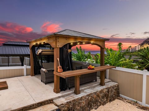 View (from property/room), Seating area, Sunset