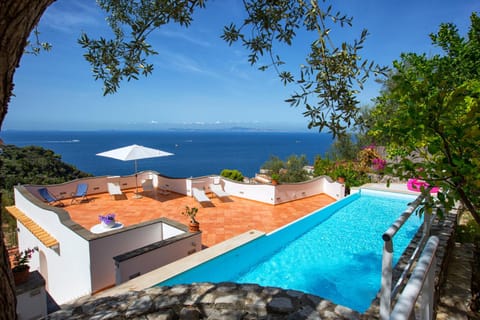 Patio, Natural landscape, View (from property/room), Balcony/Terrace, Pool view, Sea view, sunbed