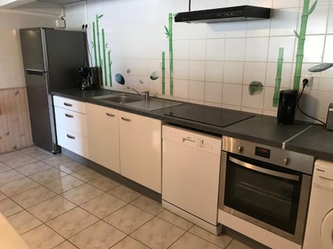 Kitchen or kitchenette, dishwasher, minibar, stove