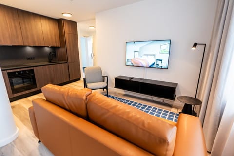 TV and multimedia, Kitchen or kitchenette, Living room, Seating area