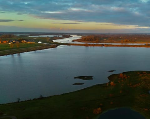 Nearby landmark, Natural landscape, Bird's eye view, River view, Sunrise, Sunset