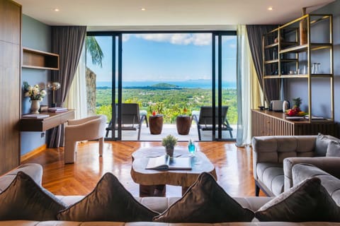 Natural landscape, Living room, Seating area, Sea view