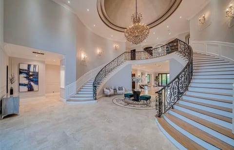 Majestic 6BR Mediterranean Mansion with Valley Views & Movie Theater Villa in Sherman Oaks