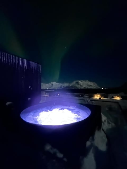 Night, Natural landscape, Winter, Hot Tub