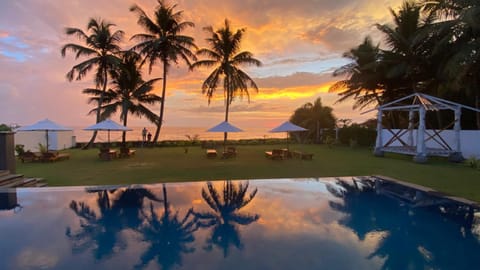 Garden, Sea view, Sunset