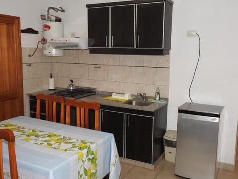 Kitchen or kitchenette, oven