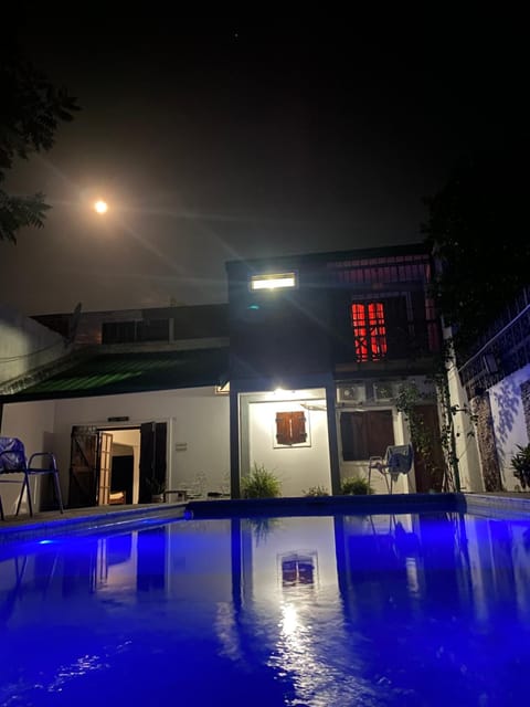 Night, Pool view, Swimming pool, Swimming pool