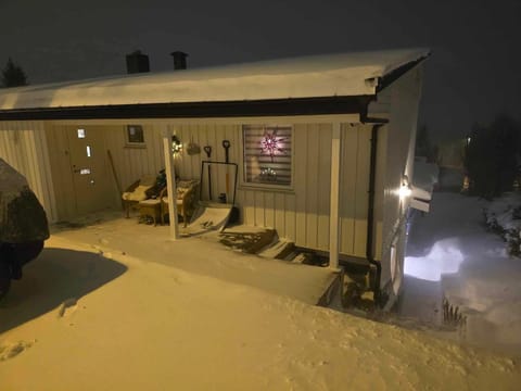 Property building, Night, Winter