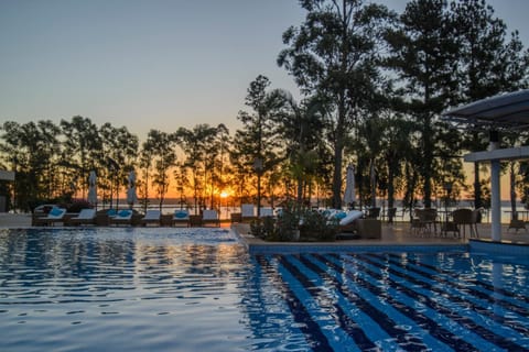 Swimming pool, Swimming pool, Sunset