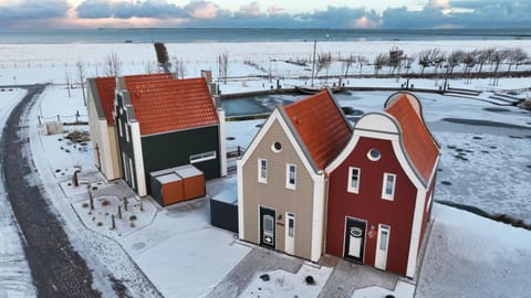 Property building, Bird's eye view, Winter