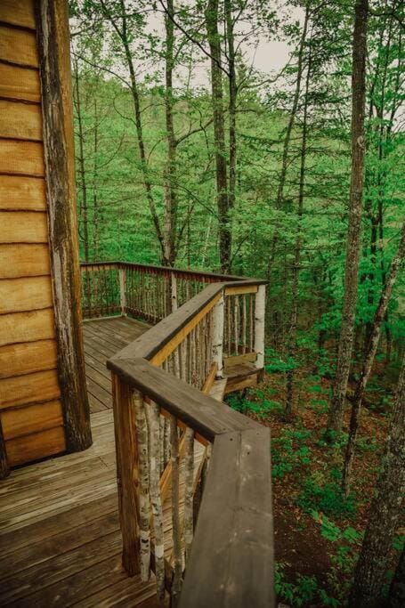 Treehouse in Maine woods- The Grand Oak House in Lovell