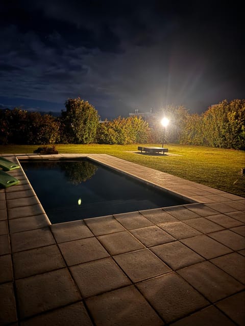 Night, Pool view, Swimming pool