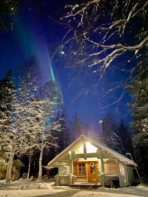 Property building, Night, Winter