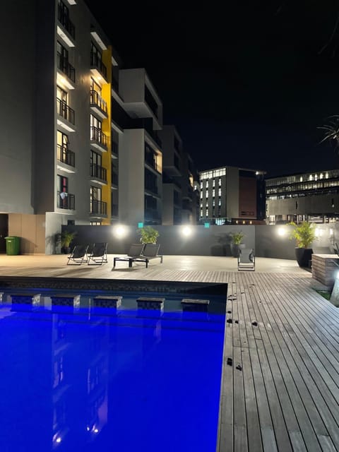 Property building, Night, Pool view, Swimming pool