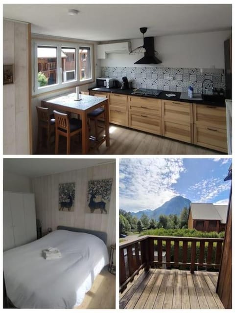 Bed, Kitchen or kitchenette, Photo of the whole room, Mountain view