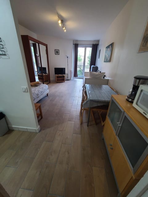 Bed, TV and multimedia, Living room, Photo of the whole room, Seating area, Dining area, Bedroom